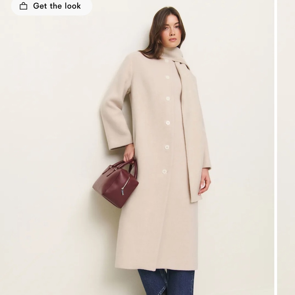 Reformation Cream Button-Up Coat - NEVER WORN